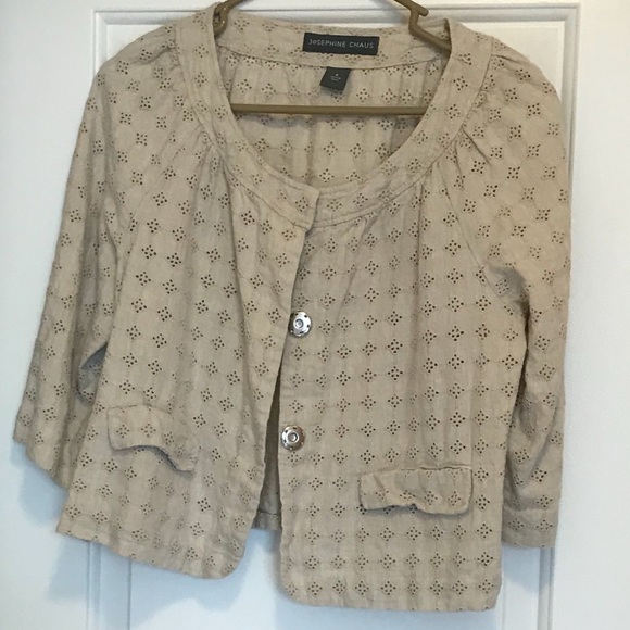 Josephine Chaus three-quarter length Linen jacket - Picture 1 of 6